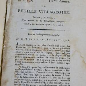 révolution La Feuille Villageoise 1793