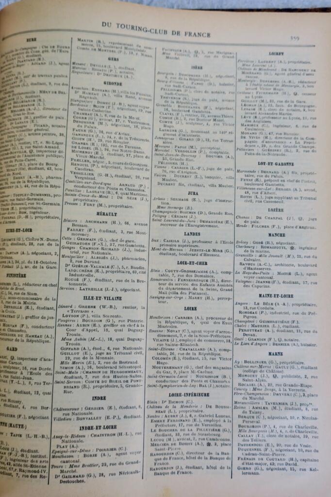REVUE Mensuelle du Touring-Club de France 1896-1897