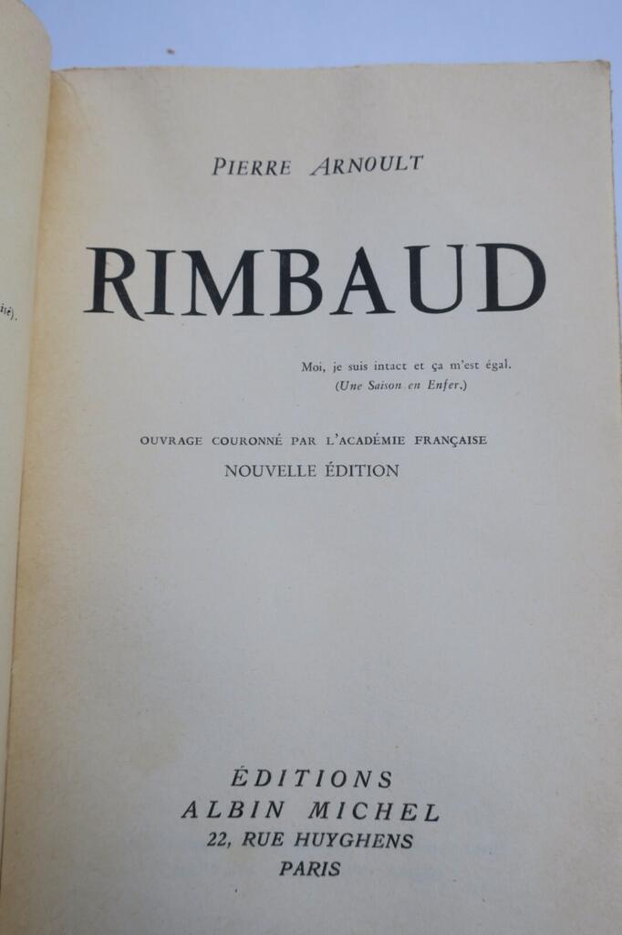 Überblick über die Werke von Pierre Rimbaud