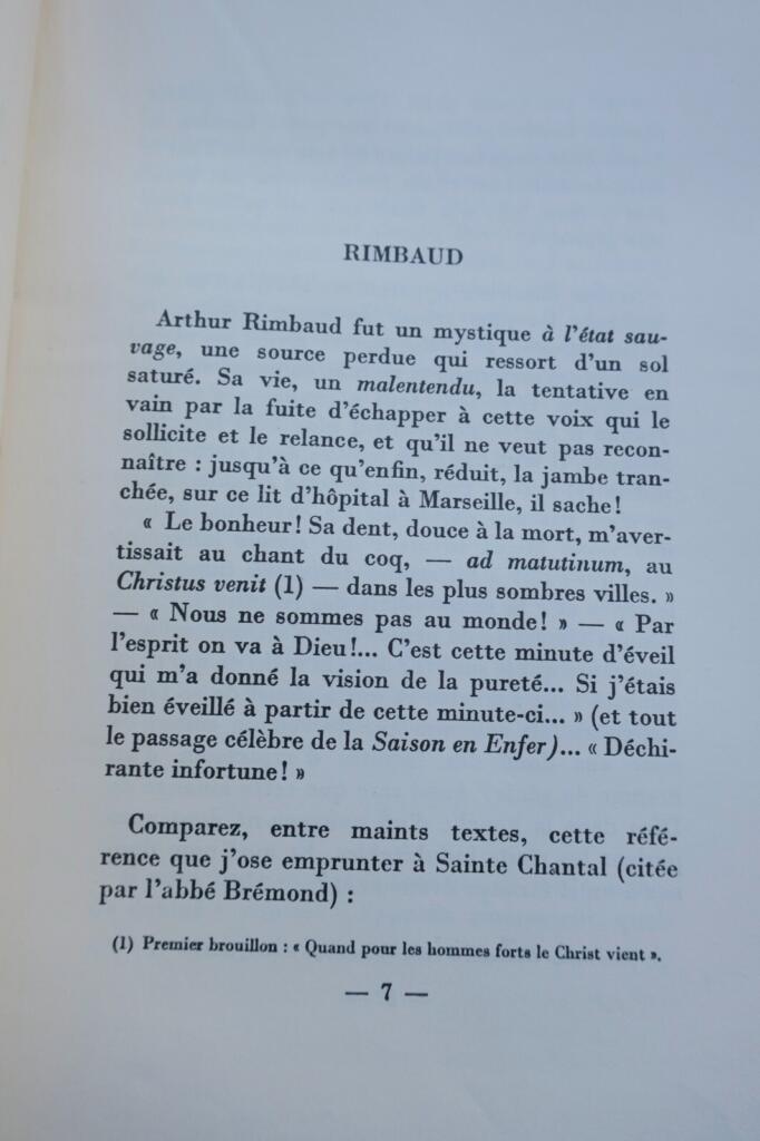 Rimbaud’s Verses and Prose in 1949 Edition