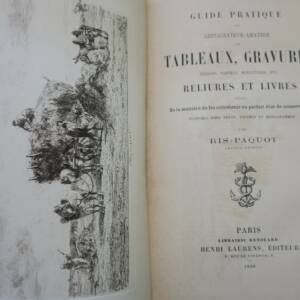 RIS-PAQUOT Guide pratique du Restaurateur-Amateur de Tableaux, 1890