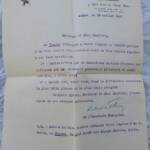 Maschinenschriftlicher Brief von Robert de Flers