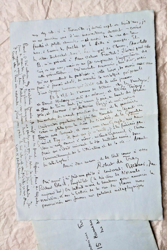 ROBERT de TRAZ lettre autographe manuscrite & signée