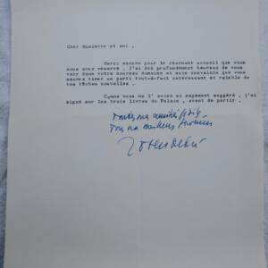 Robert Debré lettre signée