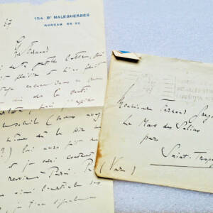 Robert Dreyfus à Fernand Gregh lettre autographe manuscrite