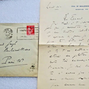 Robert Dreyfus à Fernand Gregh lettre autographe manuscrite