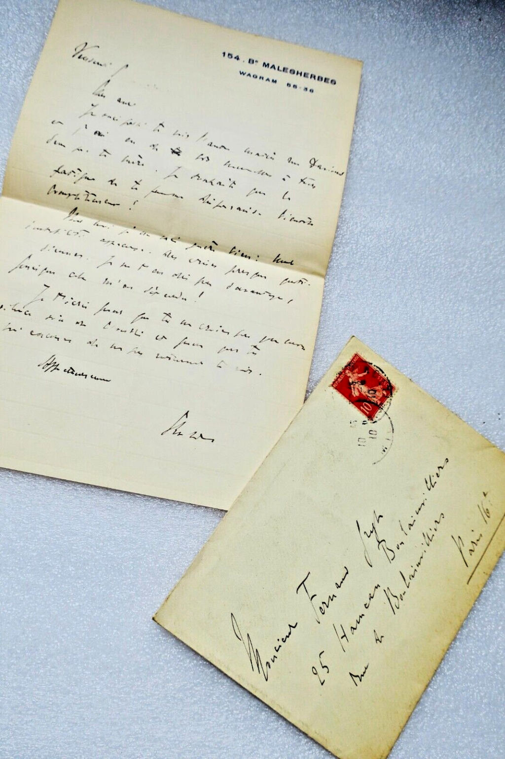 Korrespondenz mit dem Dichter Fernand Gregh