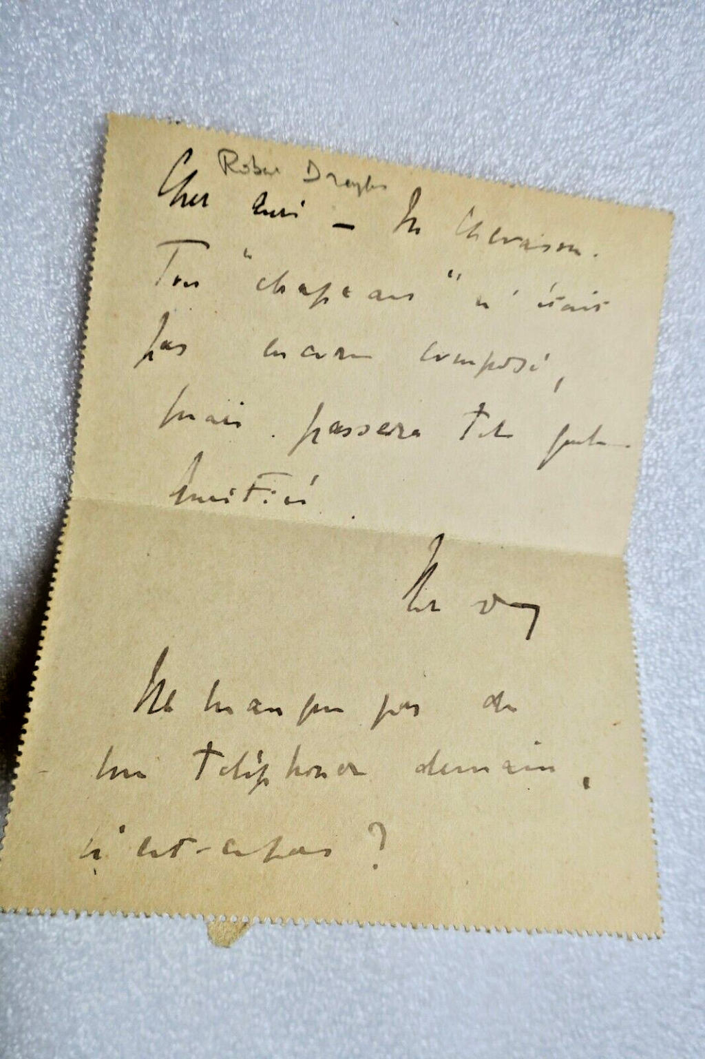 Korrespondenz mit dem Dichter Fernand Gregh