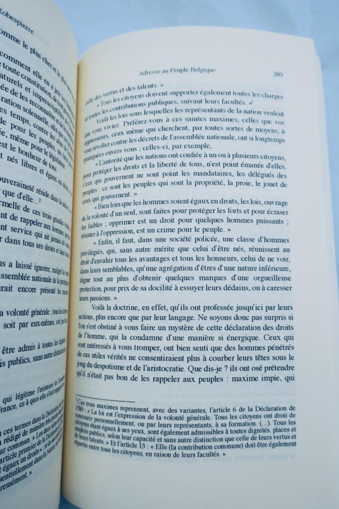 Robespierre Oeuvres de Maximilien Robespierre REVOLUTION