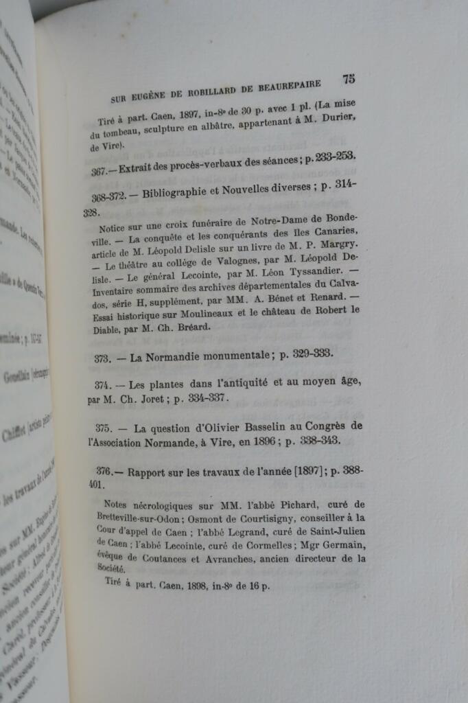Biographical Study of Eugène de Robillard de Beaurepaire