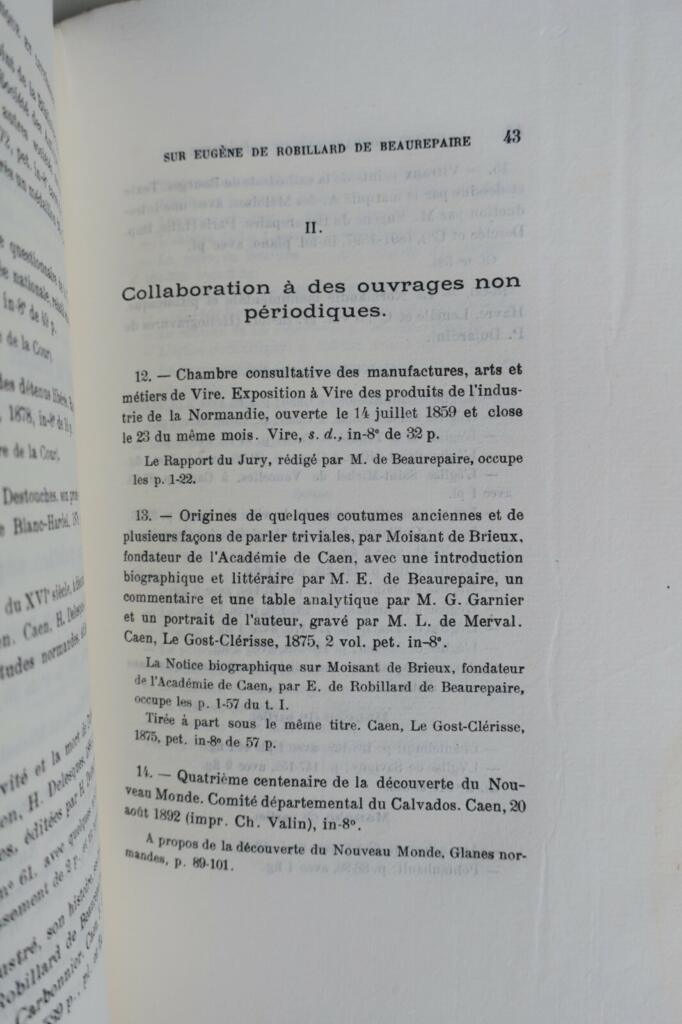 Biographical Study of Eugène de Robillard de Beaurepaire