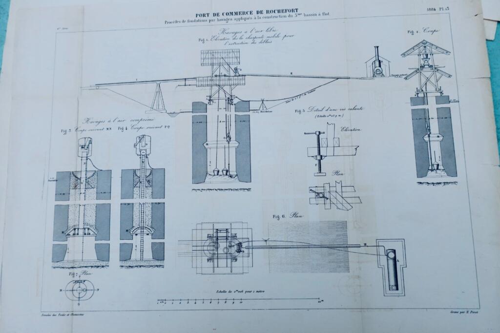 Rochefort Floating Basin Engineering Plans 1895