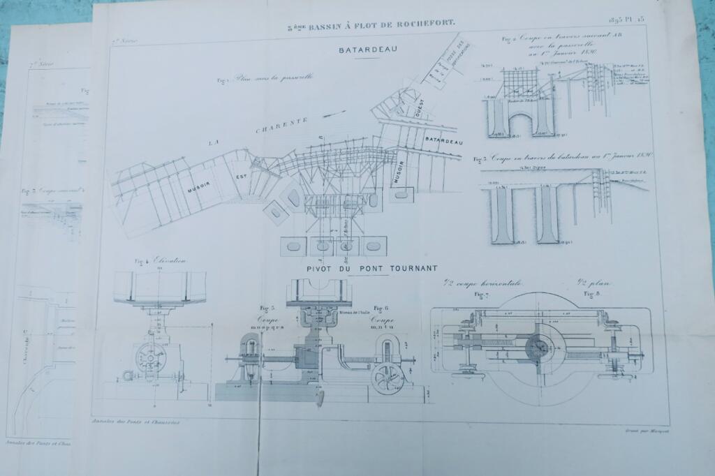 Rochefort Floating Basin Engineering Plans 1895