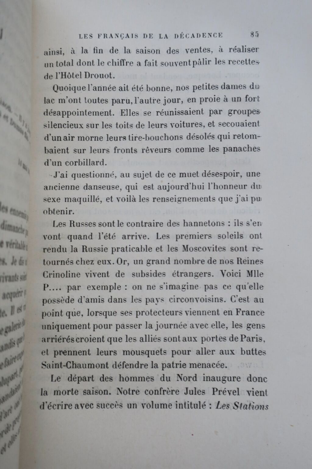 French Society in Decline: Polemical Chronicles