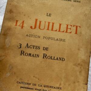 Rolland Romain Le 14 Juillet, Action Populaire Cahiers De La Quinzaine