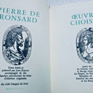 Ronsard Oeuvres choisies de Pierre de Ronsard