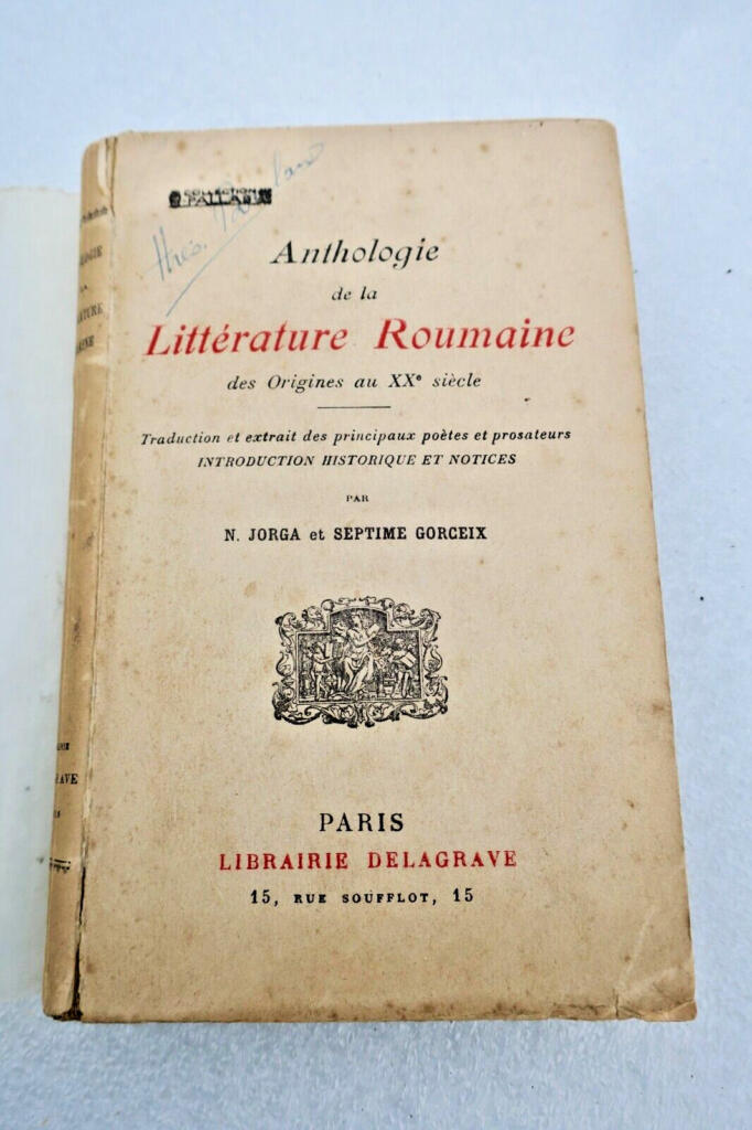 Romanian Literature Anthology from Origins to 20th Century
