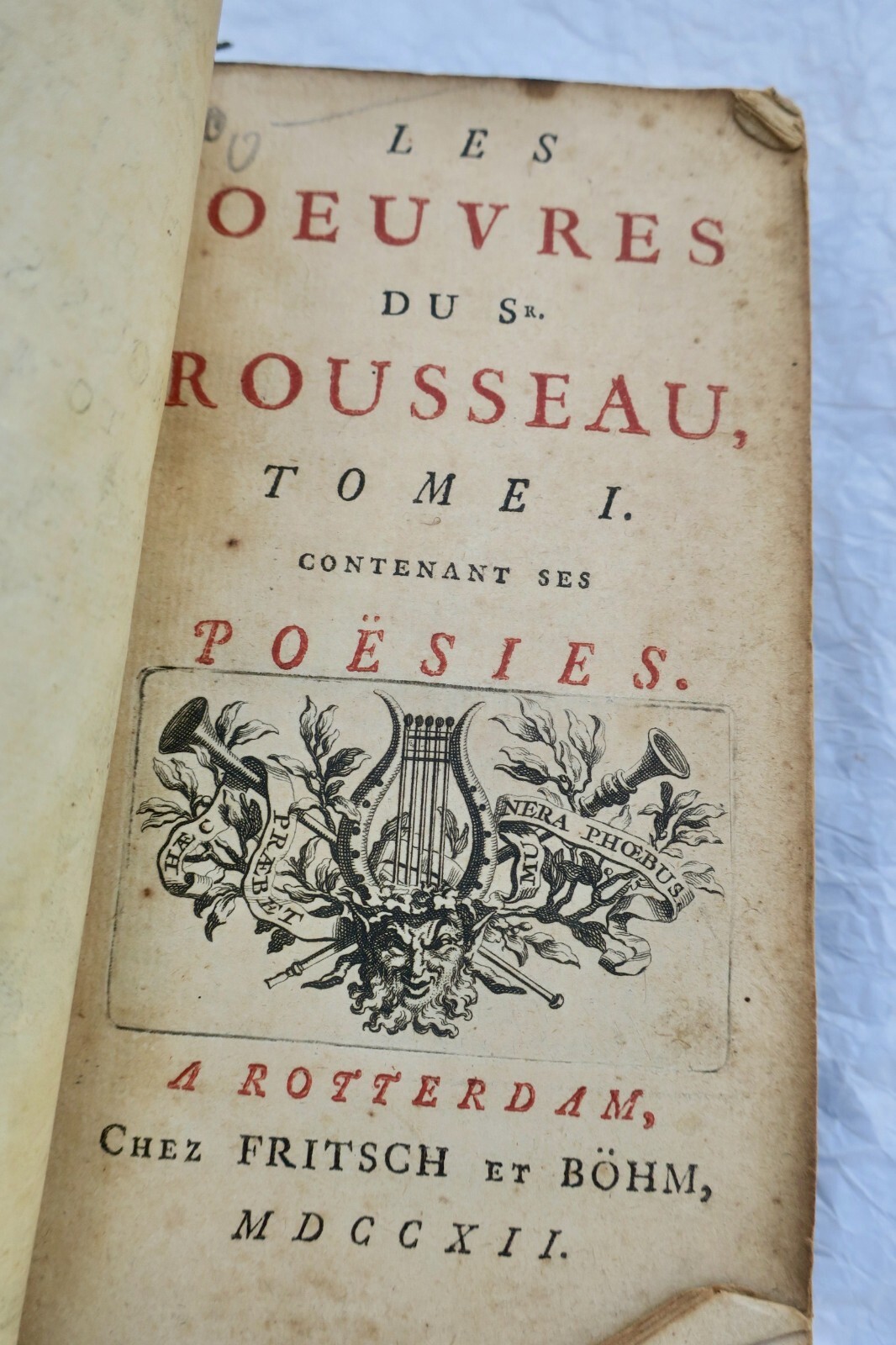 Rousseau’s Early Poetry Collection, 1712 – Image 6