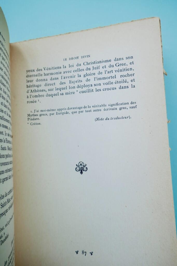 RUSKIN. Le repos de Saint-Marc. Histoire de Venise pour les rares voyageurs..