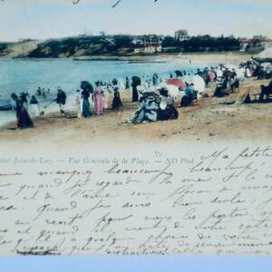 Saint-Jean de Luz vue générale de la plage (carte nuage) 1901