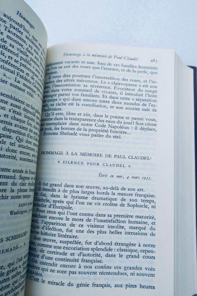 Saint-John Perse Complete Works Pléiade