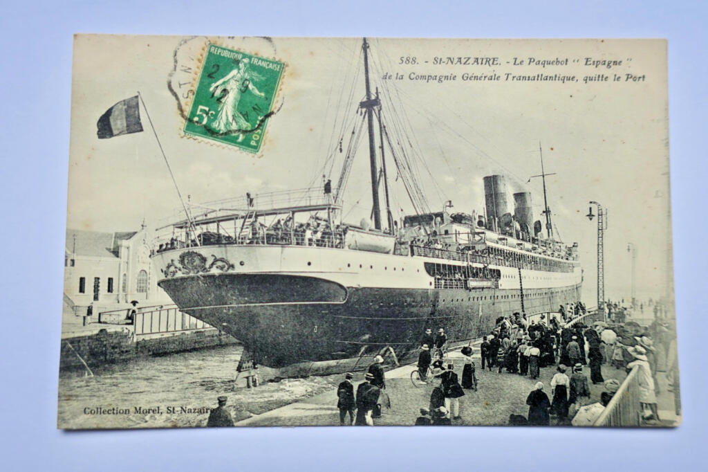 Saint-Nazaire – Le paquebot transatlantique Espagne quitte le port