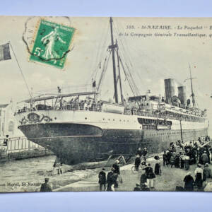 Saint-Nazaire - Le paquebot transatlantique Espagne quitte le port