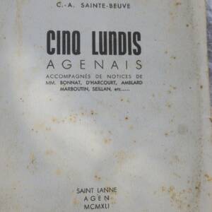 SAINTE-BEUVE C.A. CINQ LUNDIS AGENAIS 1941