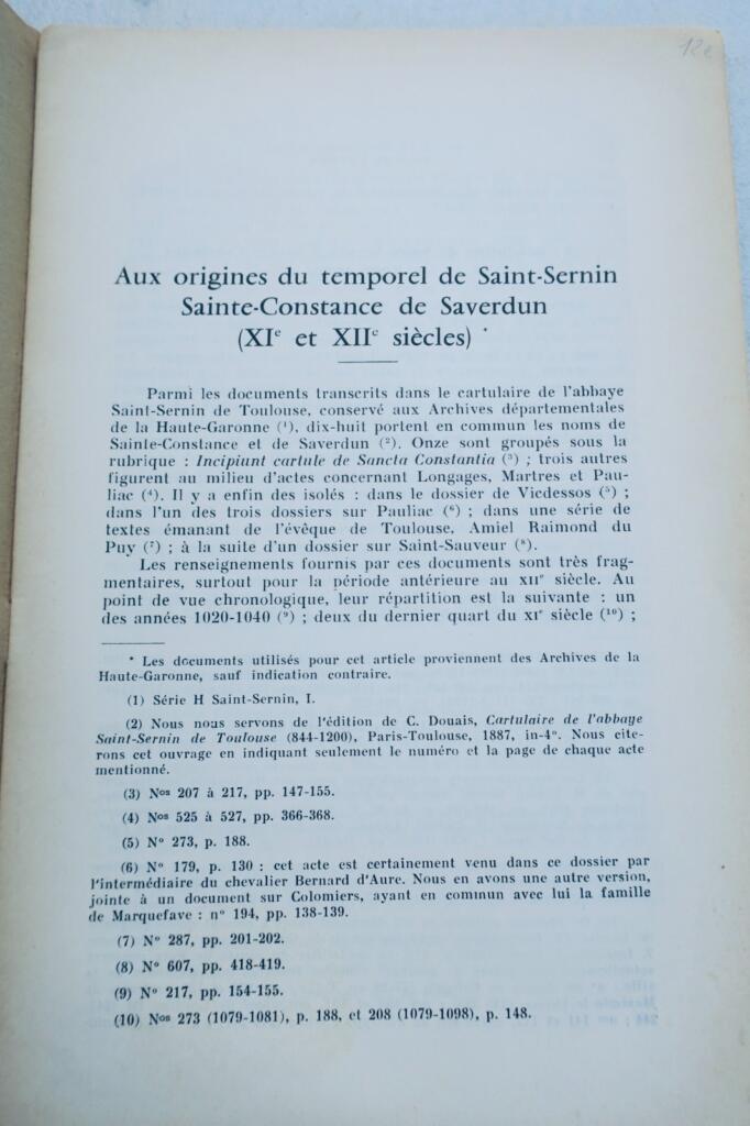 Sainte-Constance von Saverdun und die Ursprünge des Besitzes von Saint-Sernin