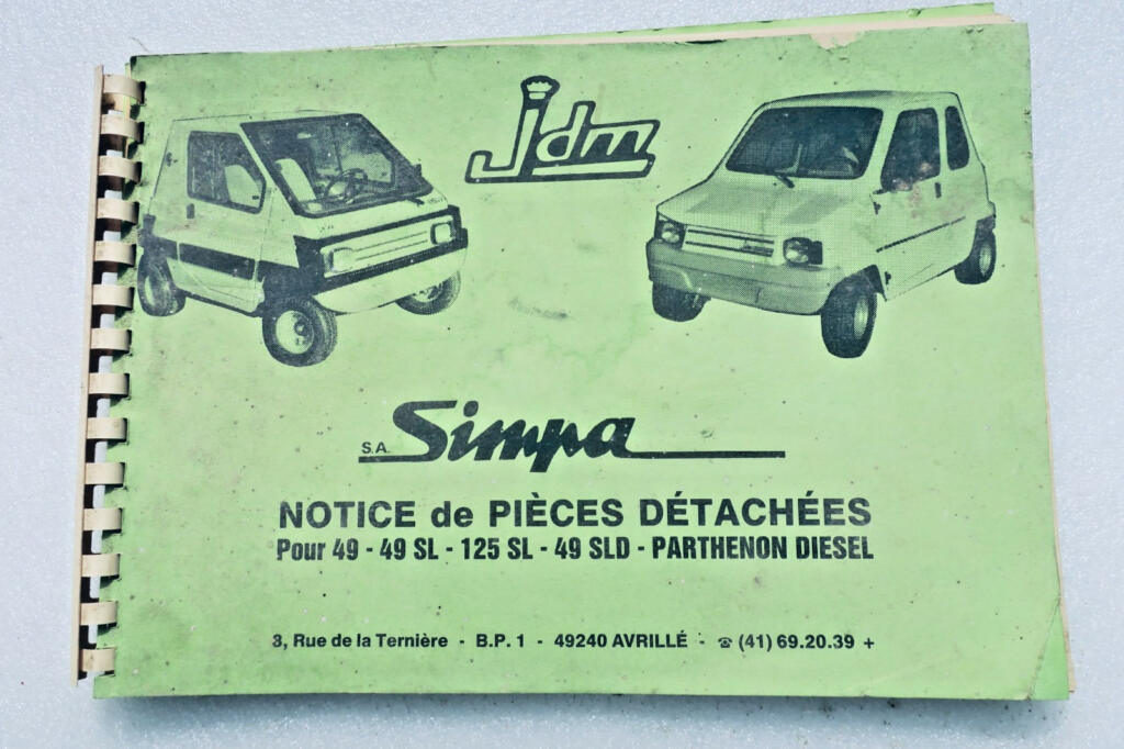 sans permis notice de pièces détachées 49-49 L-125 SL -49 SLD diesel SYMPA