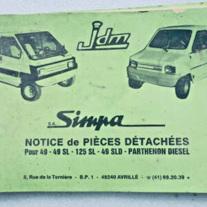 SYMPA ディーゼルエンジン用スペアパーツマニュアル（1949-1950）