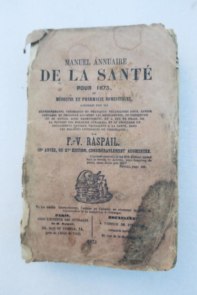 Santé Raspail Manuel annuaire de la Santé pour 1873