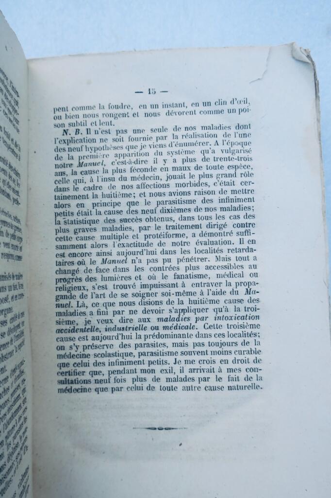 Santé Raspail Manuel annuaire de la Santé pour 1873