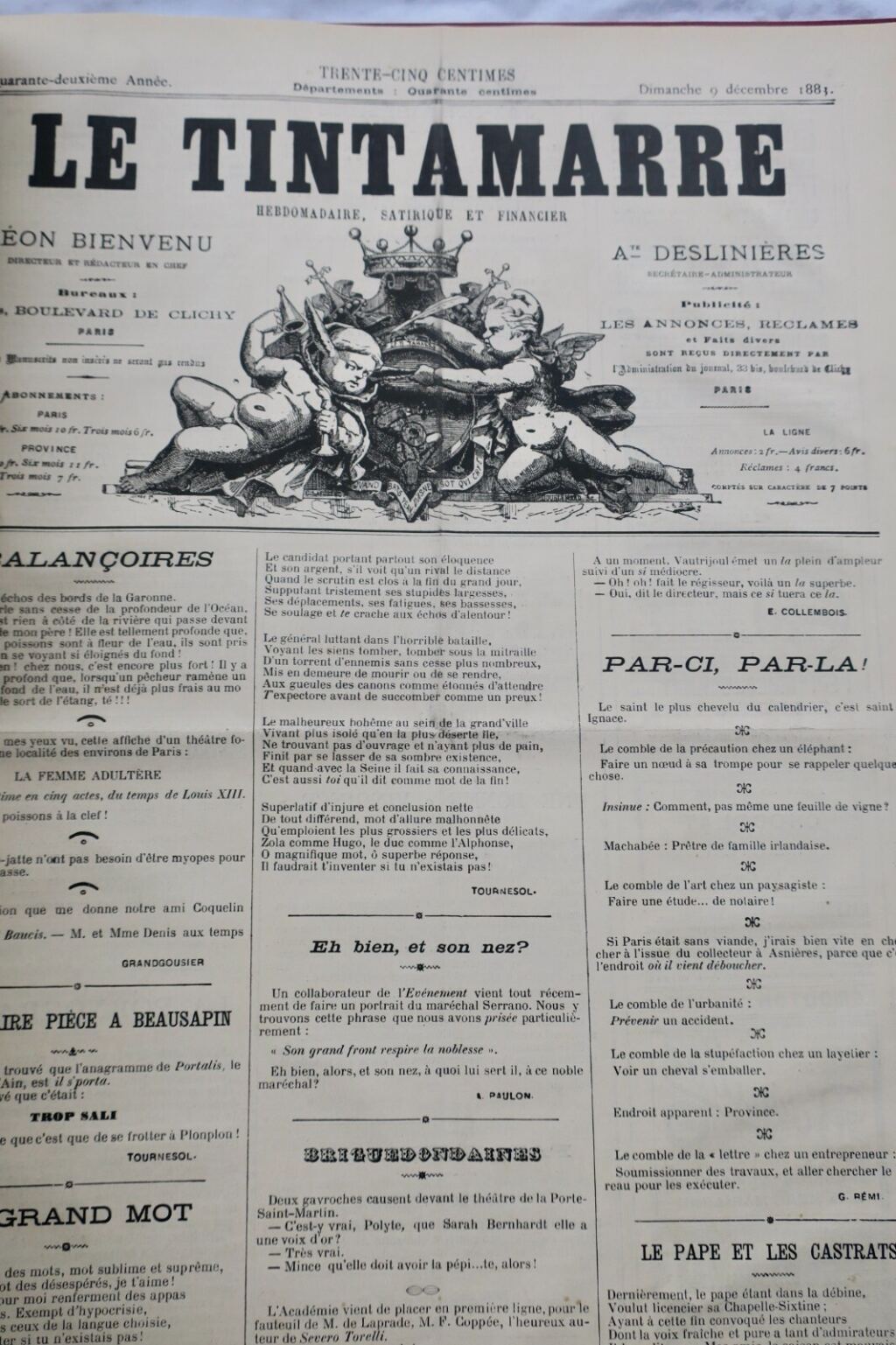 French weekly satire from 1883