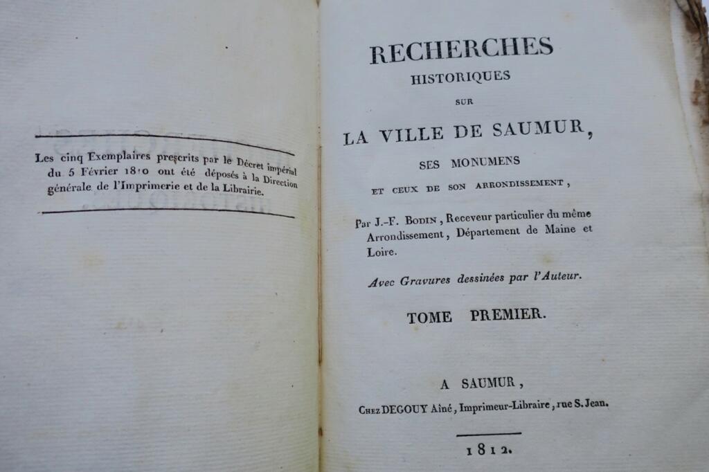 Historical Research on Saumur and Its Monuments