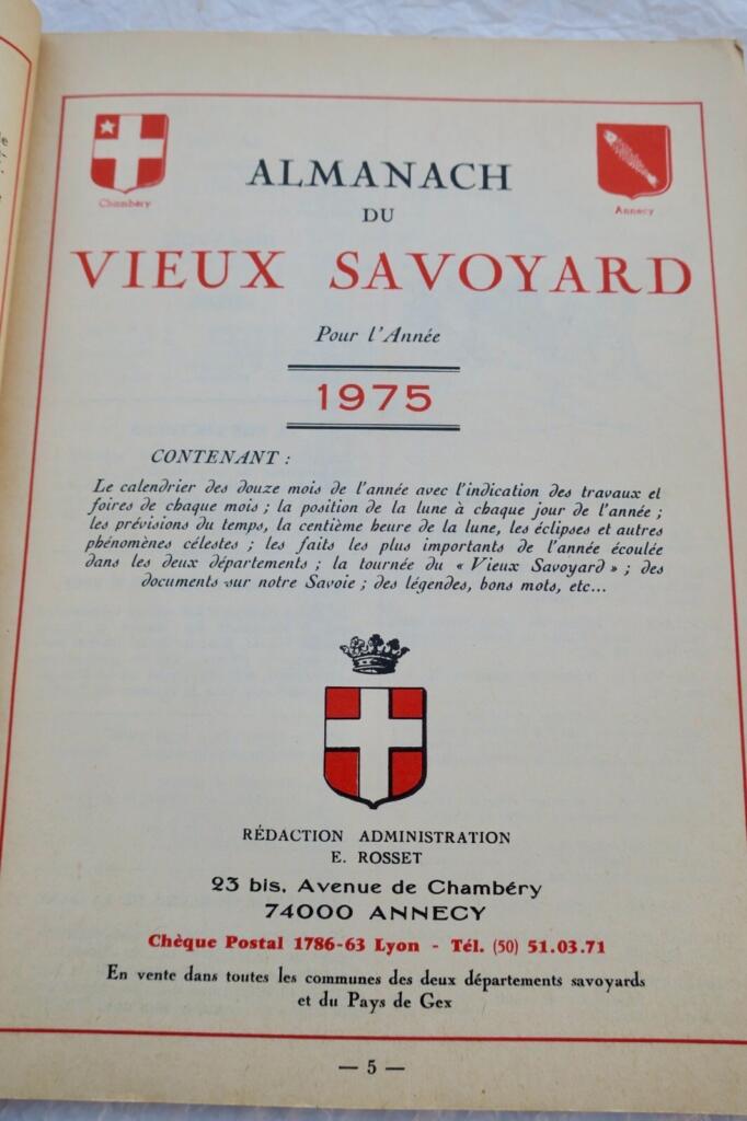 Old Savoyard Almanac 1975