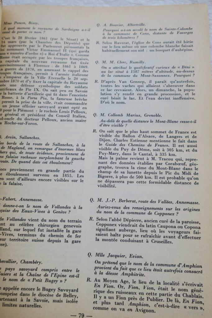 Old Savoyard Almanac 1975