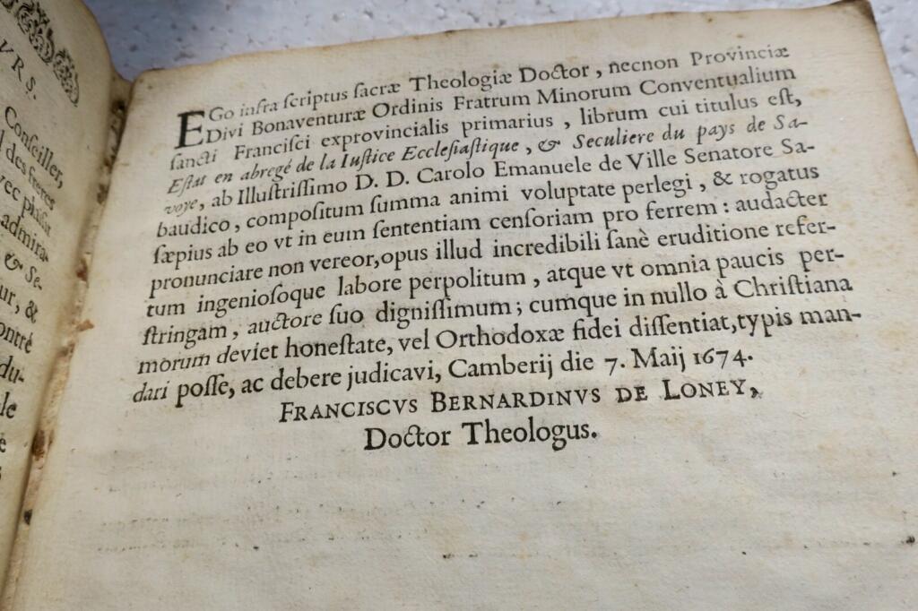 Savoy’s Ecclesiastical and Secular Justice in 1674
