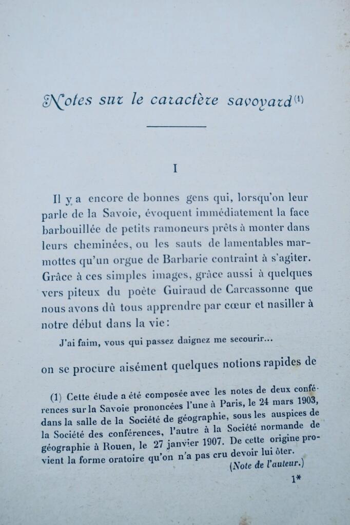 Erkundung des savoyardischen Charakters und Fabeln