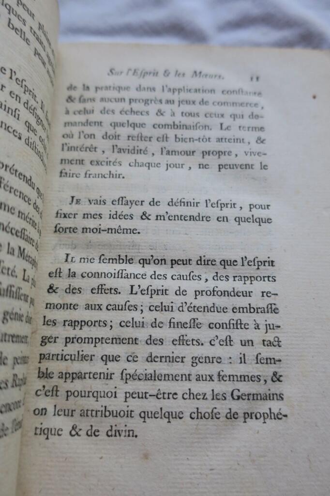 SENAC DE MEILHAN Considérations sur l’esprit et les moeurs. A Londres 1787