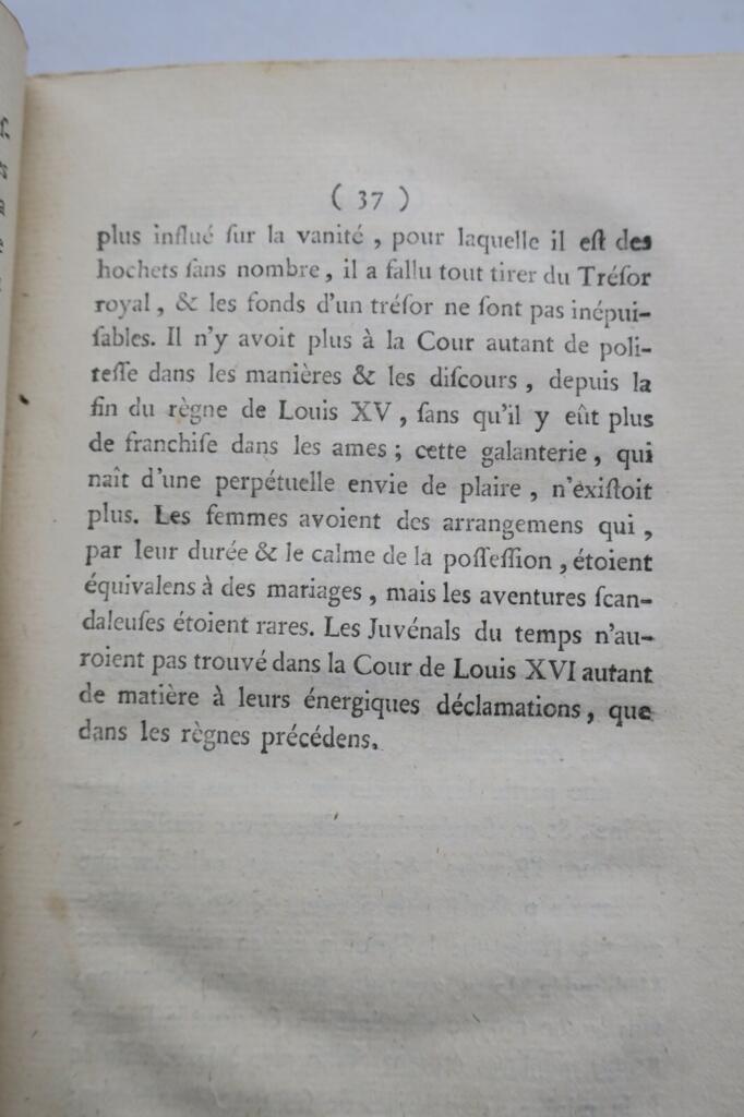 Sénac Du gouvernement, des moeurs, et des conditions en France 1795