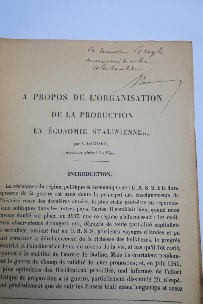 Stalin's economic organization and production methods
