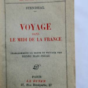 Stendhal LE DIVAN Martineau Voyage dans le midi de la France