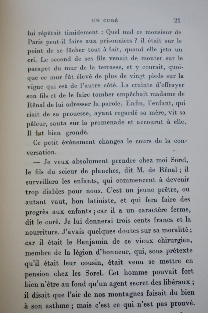 STENDHAL. LE ROUGE ET LE NOIR sur vélin