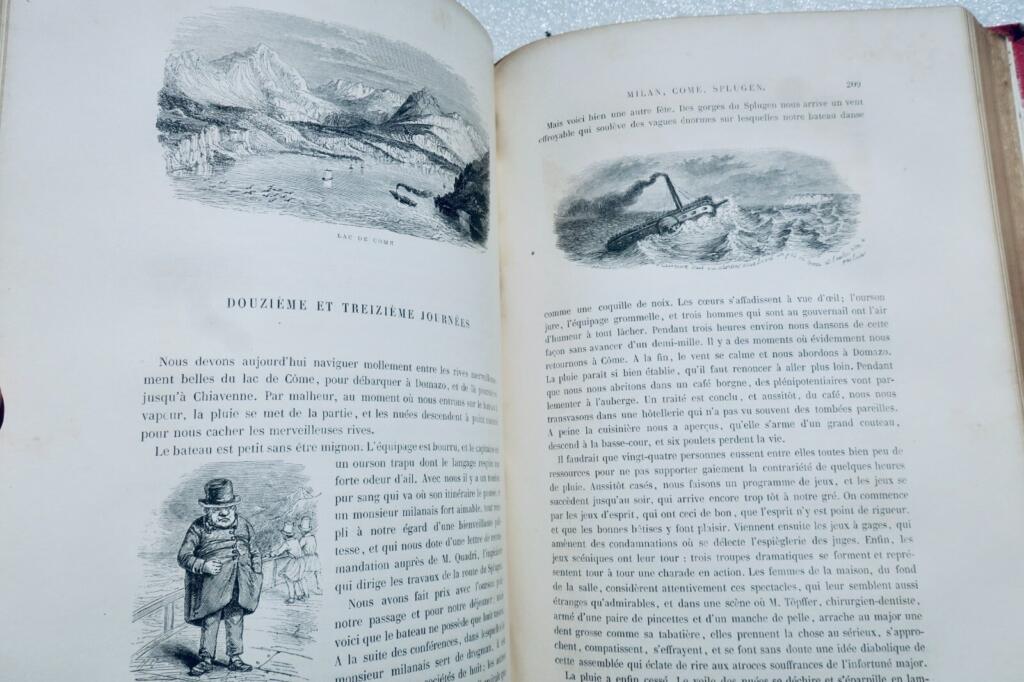 SUISSE TÖPFFER Premiers voyages en Zigzag 1860