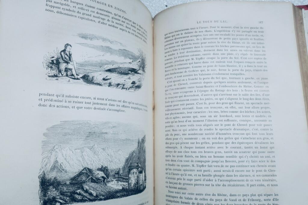 SUISSE TÖPFFER Premiers voyages en Zigzag 1860