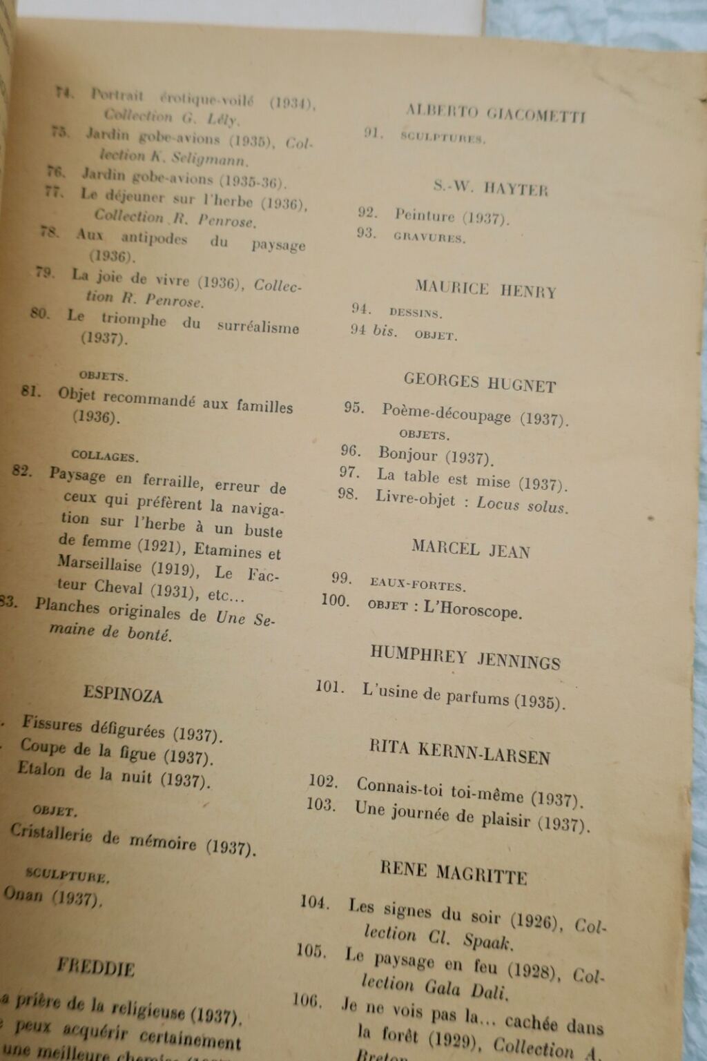 Surrealist Dictionary 1938