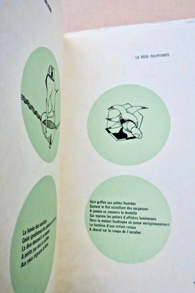 Surrealist talismans with poems and etchings