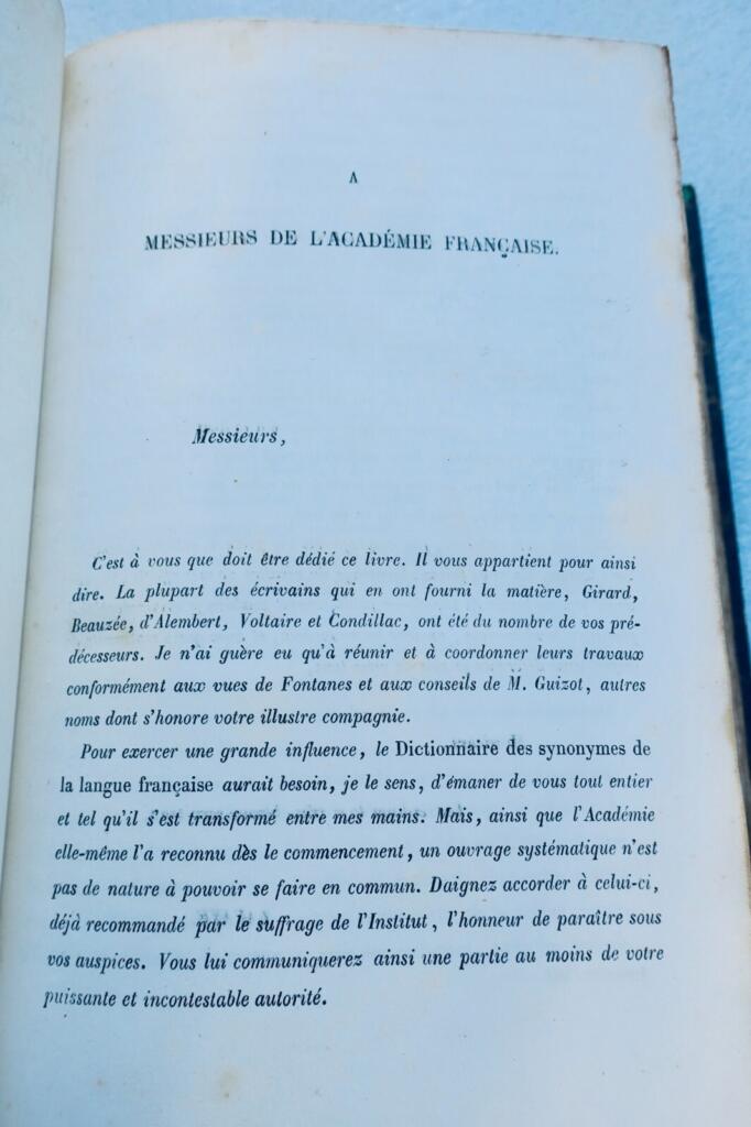 Synonymes Lafaye, B Dictionnaire des Synonymes de La Langue Francaise 1858