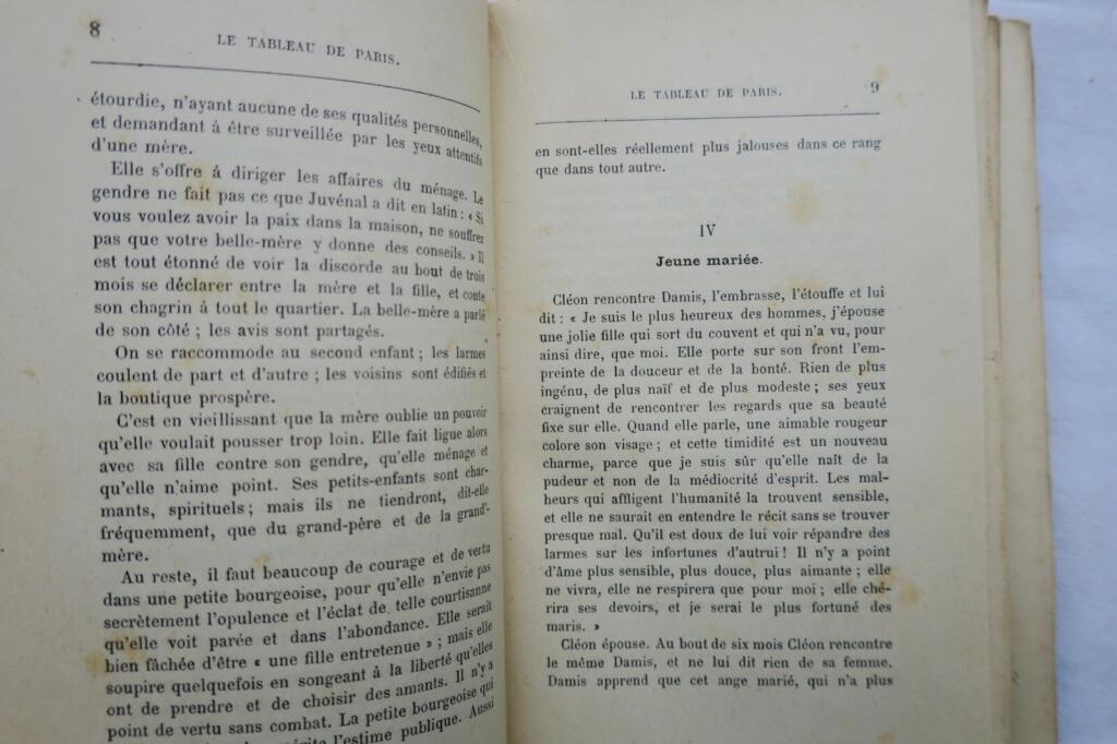 TABLEAU DE PARIS / BIBLIOTHEQUE CHOISIE 1889